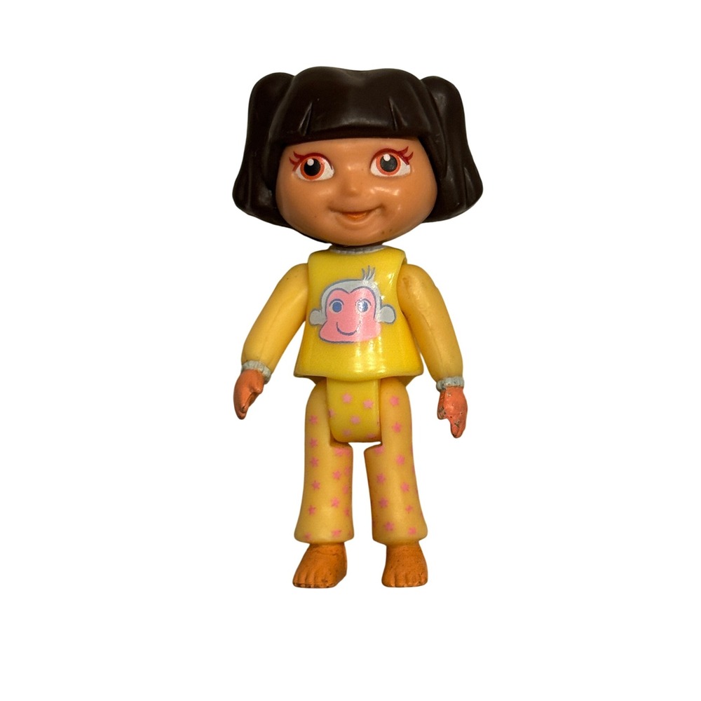 2009 Dora The Explorer Mattel Articulating Yellow Pajamas Small Figure‎
